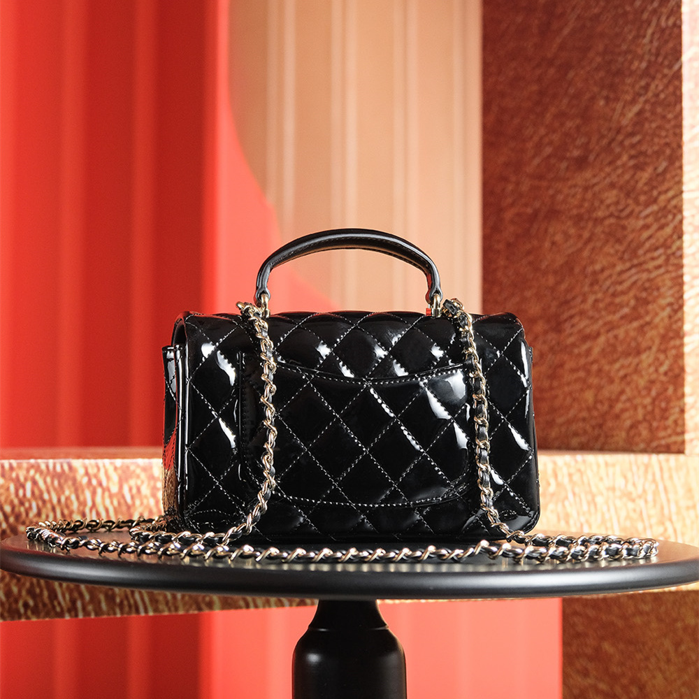 高仿Chanel*24K系列AS2431小牛皮漆面黑色免檢版