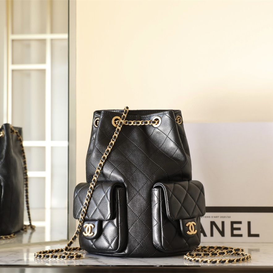 高仿Chanel*25C系列AS5310小羊皮雙肩袋免檢版
