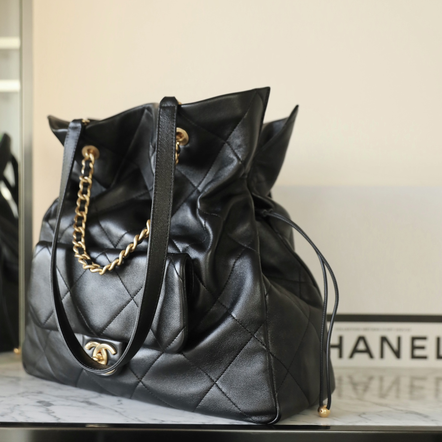 高仿Chanel*25C系列AS5315小羊皮單肩包購物袋免檢版