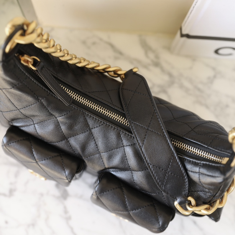 高仿Chanel*25C系列AS5339Hobo手提單肩袋小羊皮小號免檢版