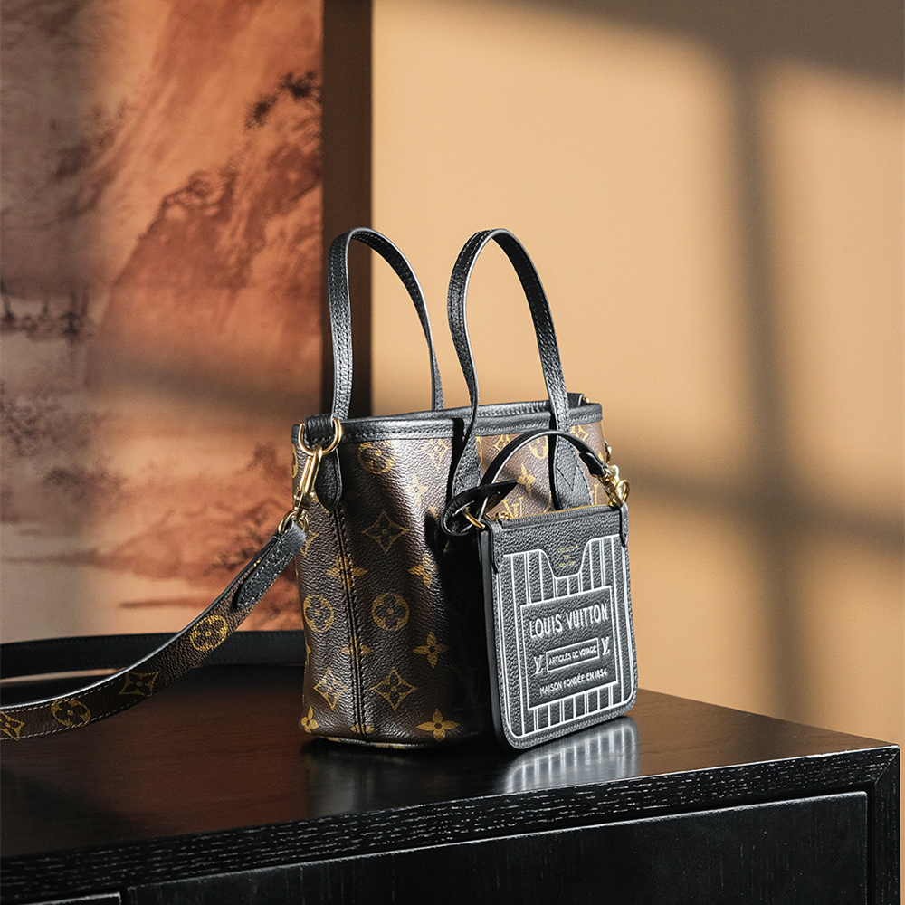 高仿LV*Neverfull Inside BB系列M12099單肩斜跨袋免檢版