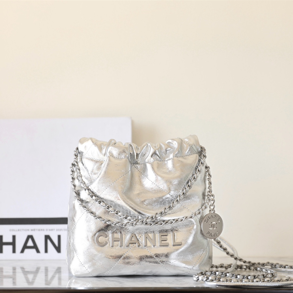 高仿Chanel*25C系列AS3980新款牛皮22Bag手袋Mini免檢版