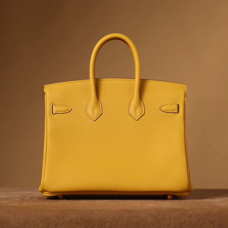 高仿Hermes*Birkin25Togo牛皮琥珀黃金扣/純手工