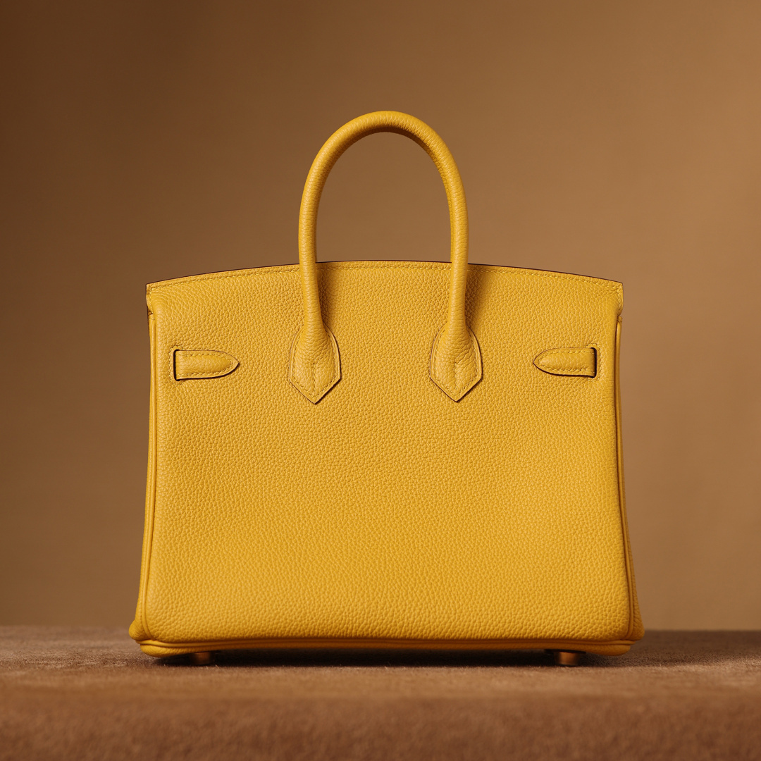 高仿Hermes*Birkin25Togo牛皮琥珀黃金扣/純手工