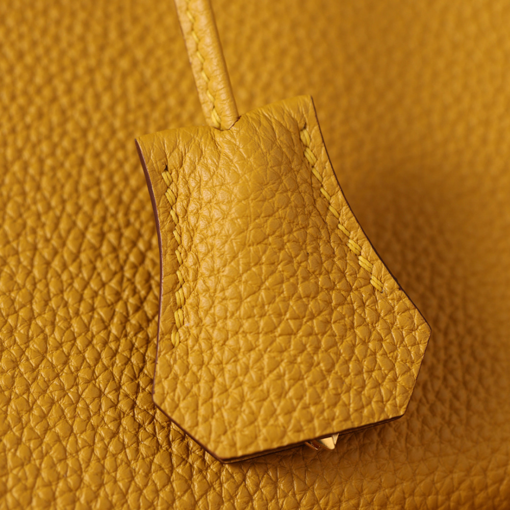 高仿Hermes*Birkin25Togo牛皮琥珀黃金扣/純手工