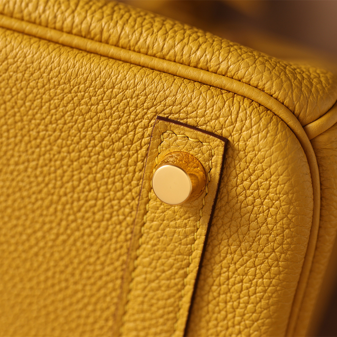 高仿Hermes*Birkin25Togo牛皮琥珀黃金扣/純手工