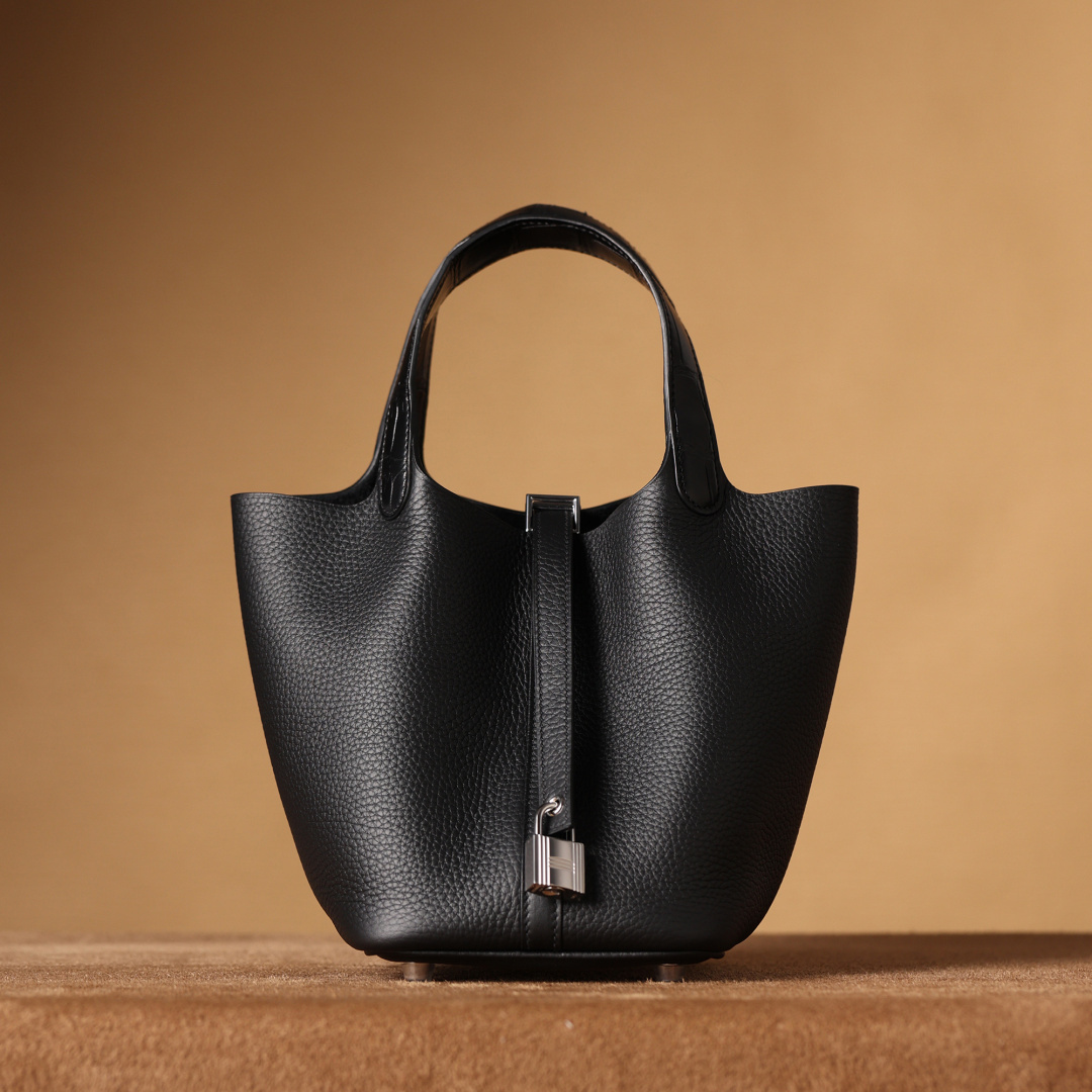 高仿Hermes*PicotinLock18黑色銀扣免檢版