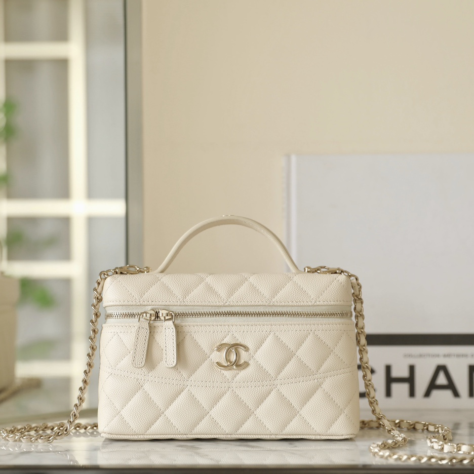 高仿Chanel*25C系列AP4407新款盒子包米色免檢版