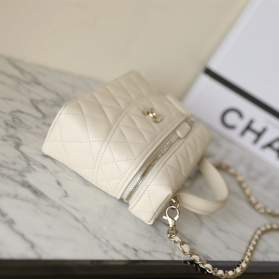 高仿Chanel*25C系列AP4407新款盒子包米色免檢版
