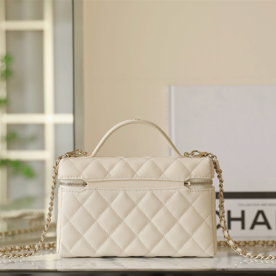 高仿Chanel*25C系列AP4407新款盒子包米色免檢版