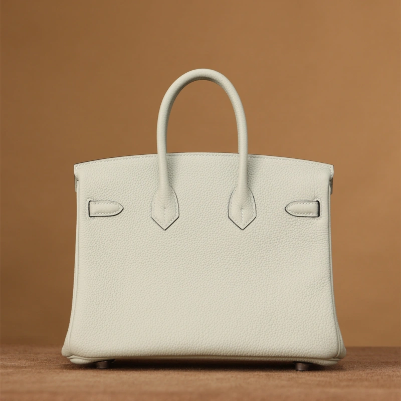 高仿Hermes*Birkin25Togo牛皮水晶灰銀扣/純手工