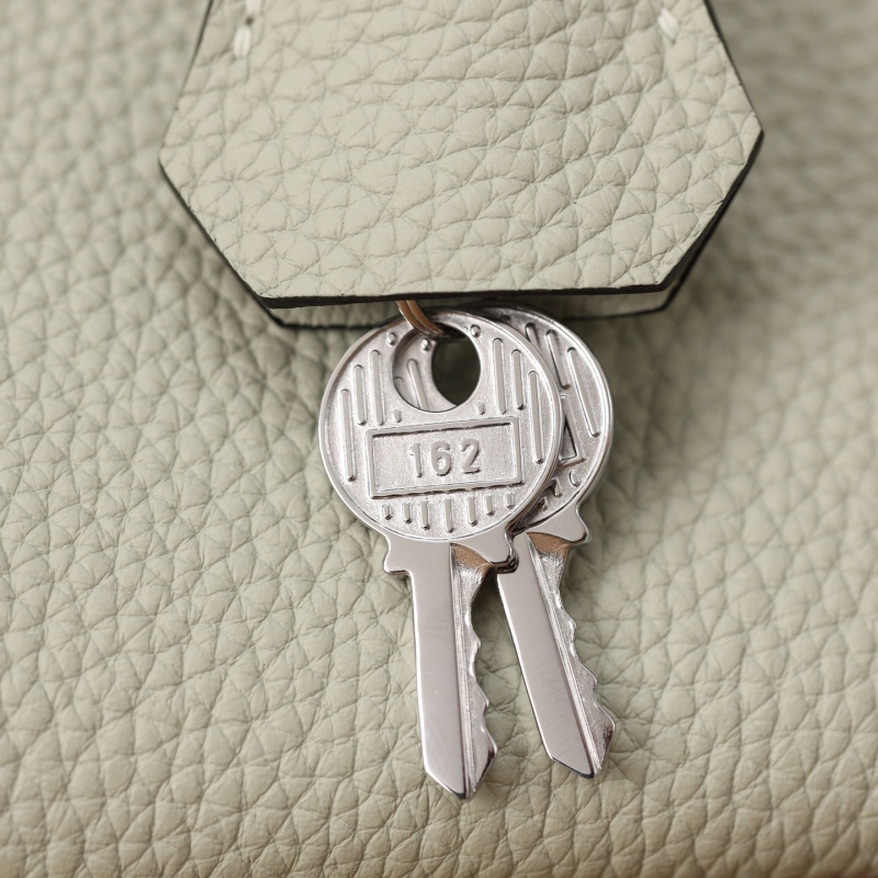 高仿Hermes*Birkin25Togo牛皮水晶灰銀扣/純手工