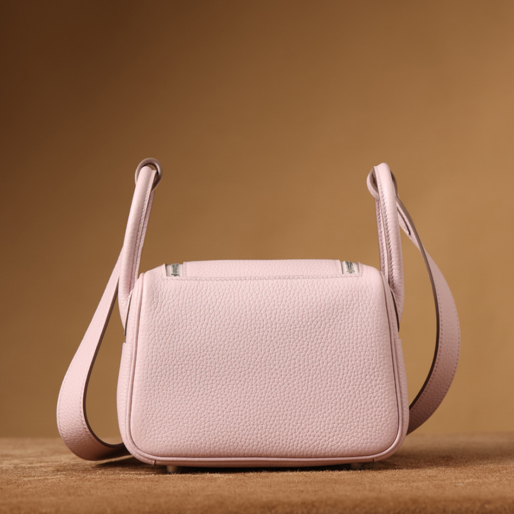 高仿Hermes*Lindy19TC牛皮夢幻紫銀扣/純手工