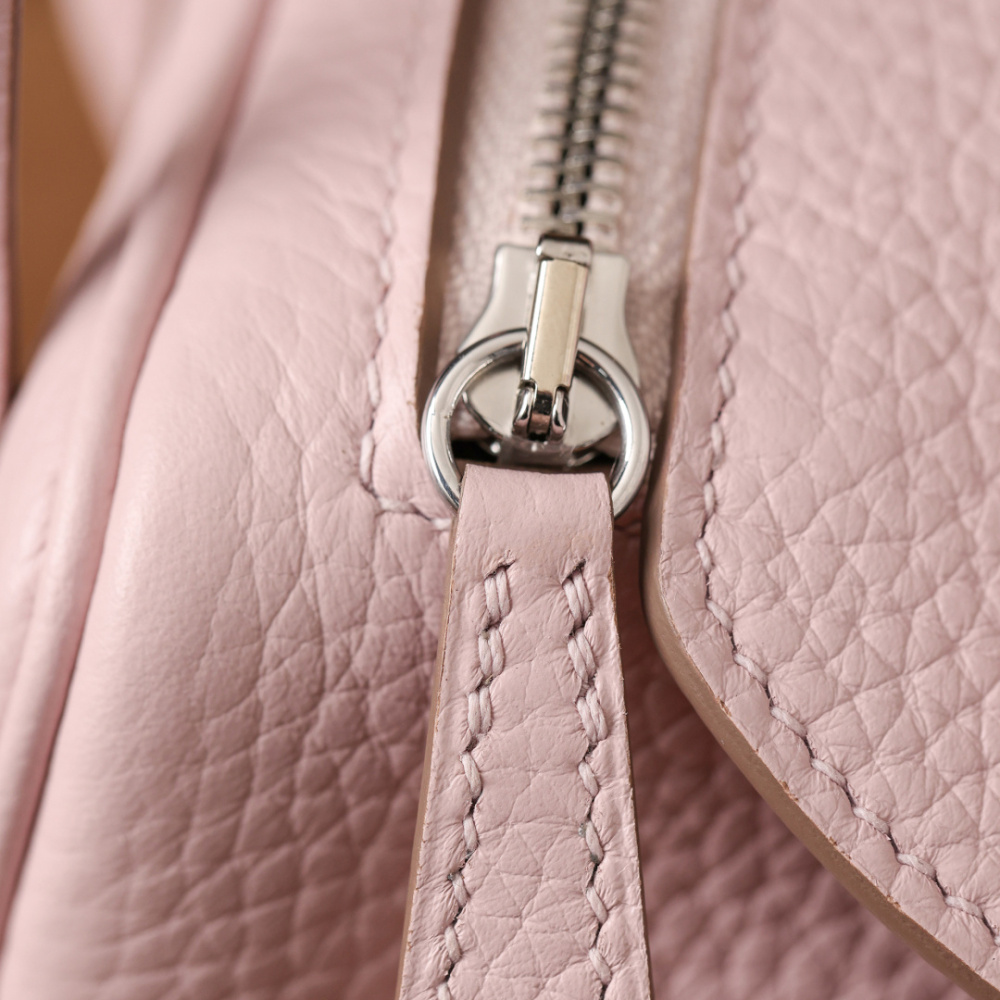 高仿Hermes*Lindy19TC牛皮夢幻紫銀扣/純手工