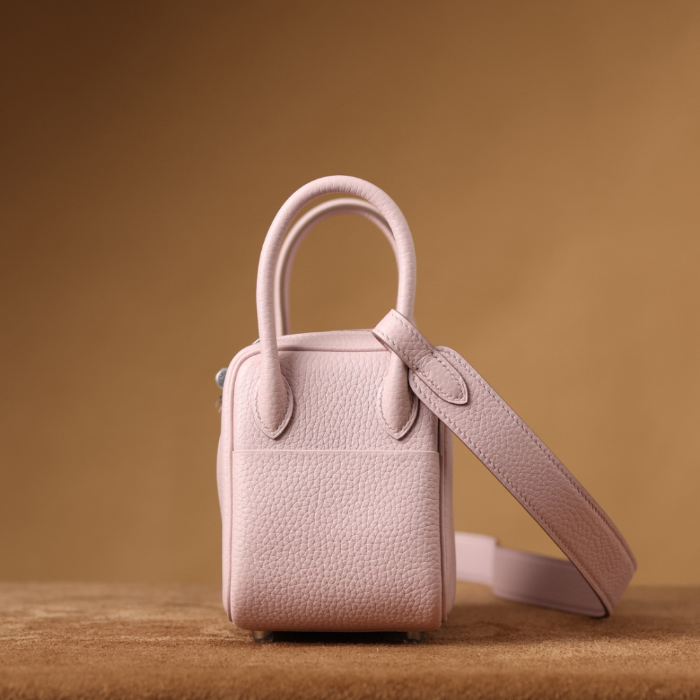 高仿Hermes*Lindy19TC牛皮夢幻紫銀扣/純手工