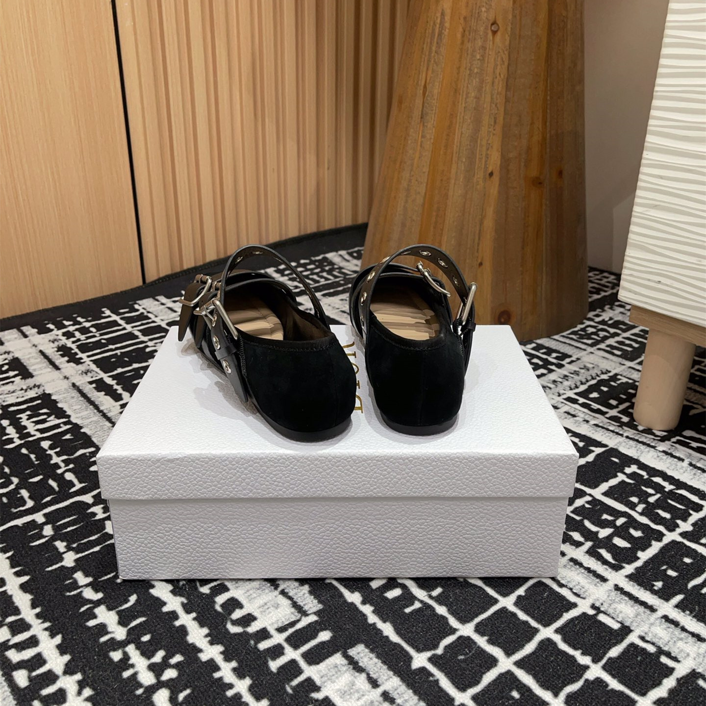 高仿Dior*Punk系列KCB946平頭塔扣休閒單鞋黑色免檢版