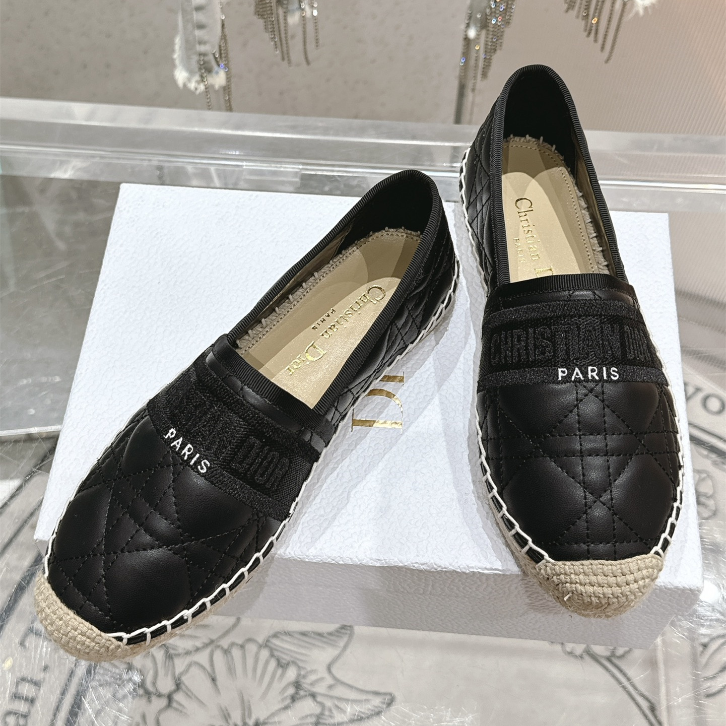高仿Dior*Granville系列KDD974漁夫鞋小牛皮黑色免檢版