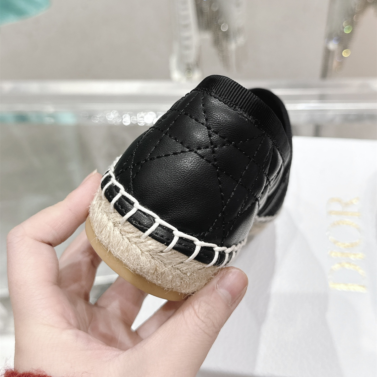 高仿Dior*Granville系列KDD974漁夫鞋小牛皮黑色免檢版