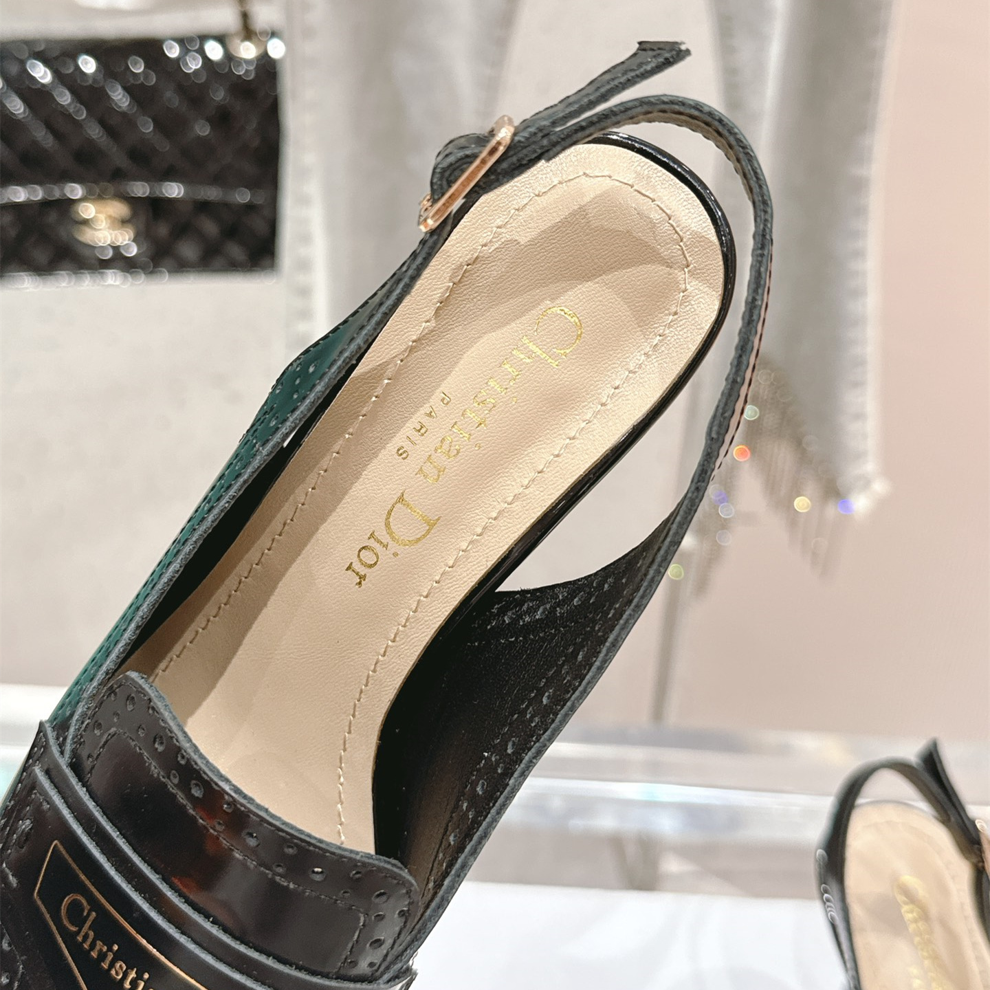 高仿Dior*Boy系列KCV180走秀款尖頭高踭單鞋8CM黑色免檢版
