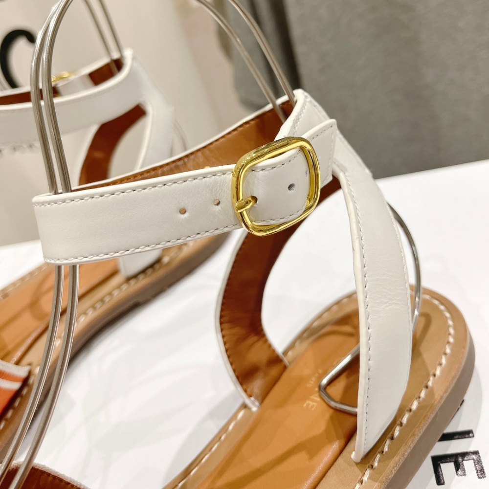 高仿Celine*357932352圓頭露趾涼鞋紅色免檢版