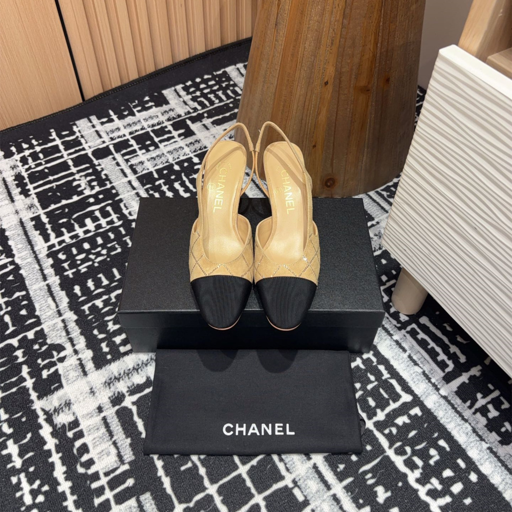 高仿Chanel*25C系列G31320小羊皮休閒單鞋黃色2CM免檢版