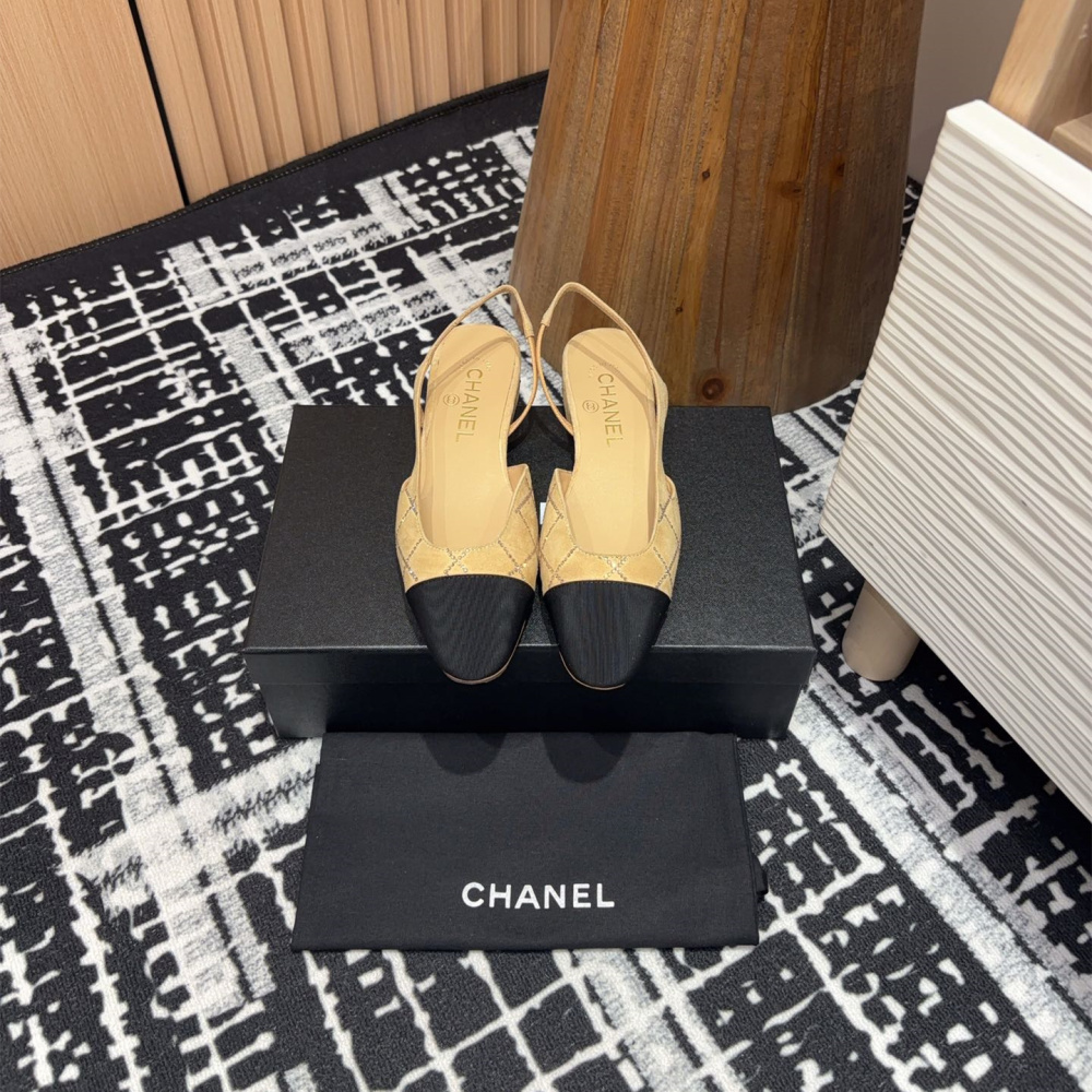 高仿Chanel*25C系列G31330小羊皮休閒平底鞋黃色2CM免檢版