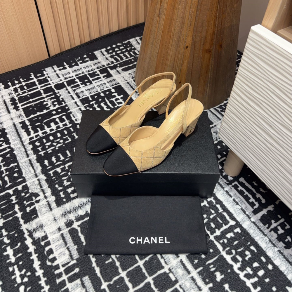高仿Chanel*25C系列G31320小羊皮休閒單鞋黃色2CM免檢版