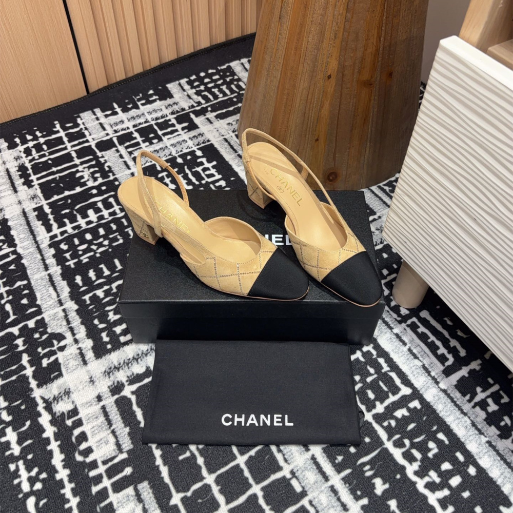 高仿Chanel*25C系列G31320小羊皮休閒單鞋黃色2CM免檢版
