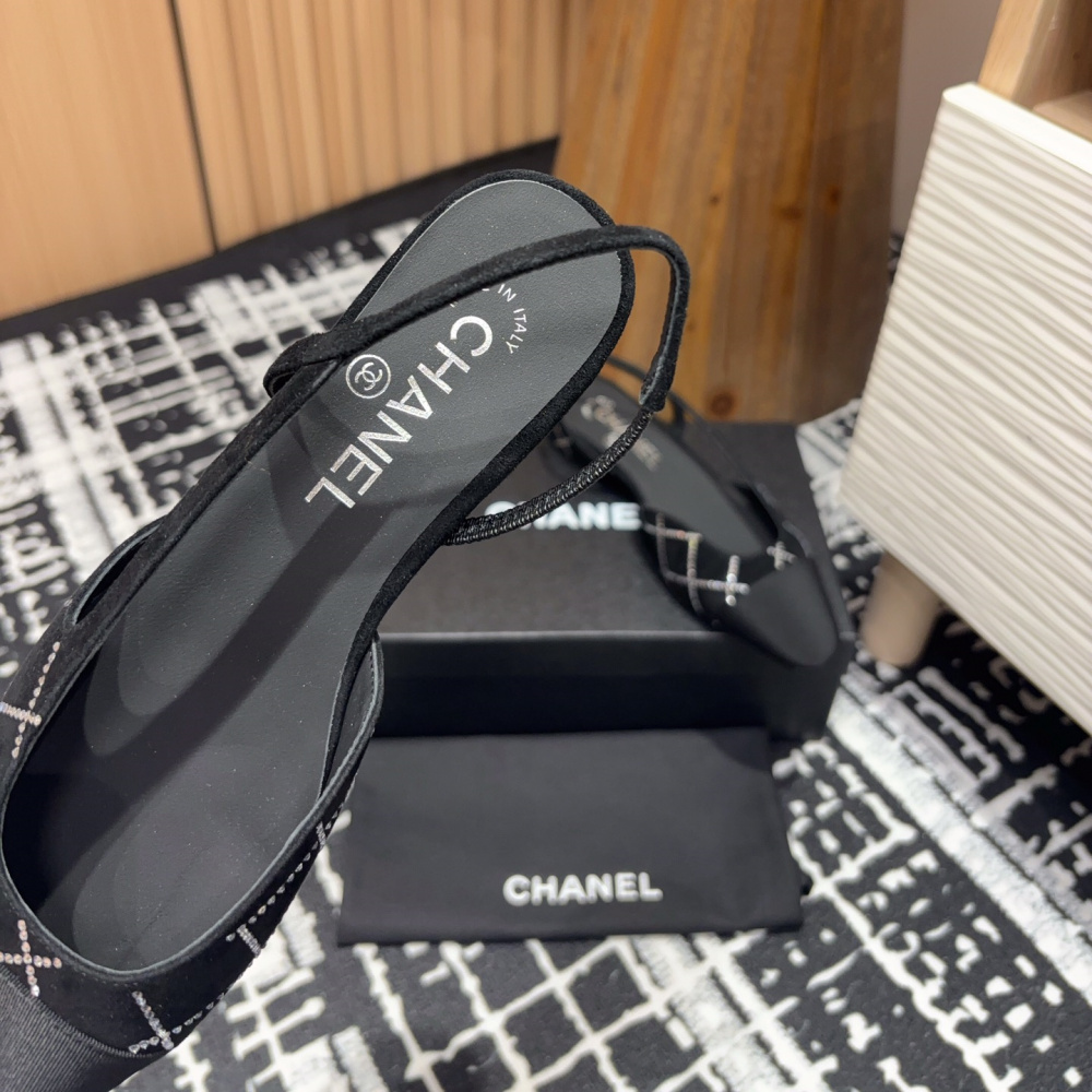 高仿Chanel*25C系列G31331小羊皮休閒平底鞋黑色2CM免檢版