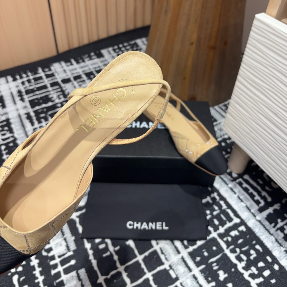 高仿Chanel*25C系列G31330小羊皮休閒平底鞋黃色2CM免檢版