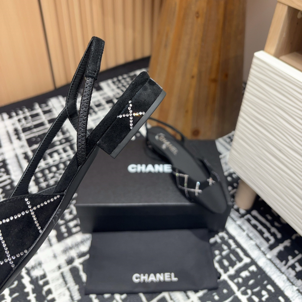 高仿Chanel*25C系列G31331小羊皮休閒平底鞋黑色2CM免檢版