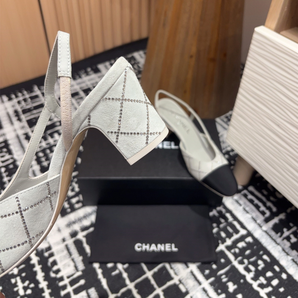 高仿Chanel*25C系列G31319小羊皮休閒單鞋灰色2CM免檢版
