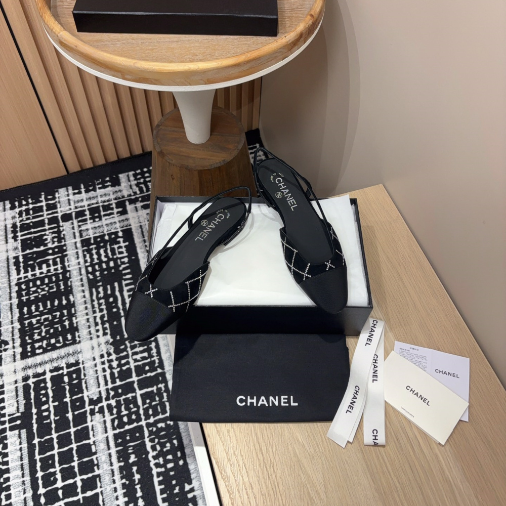 高仿Chanel*25C系列G31331小羊皮休閒平底鞋黑色2CM免檢版