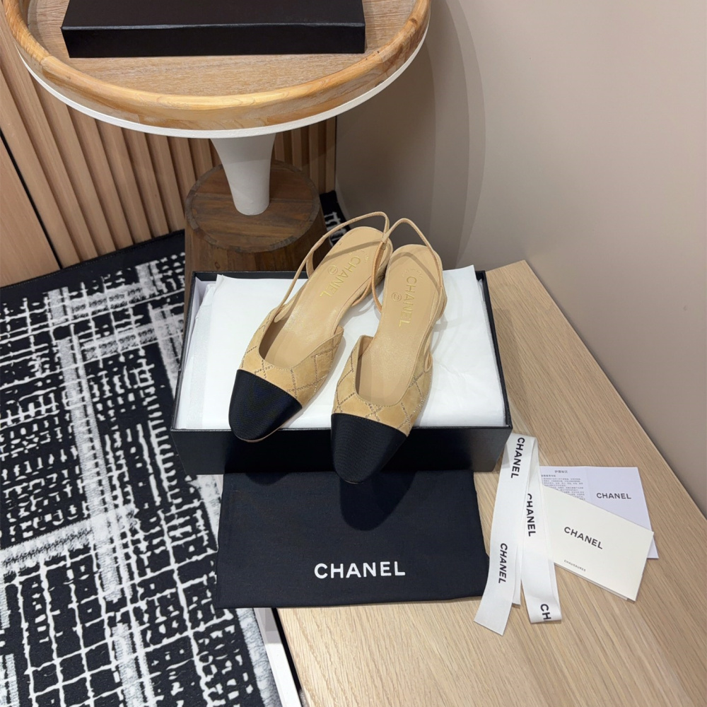 高仿Chanel*25C系列G31330小羊皮休閒平底鞋黃色2CM免檢版