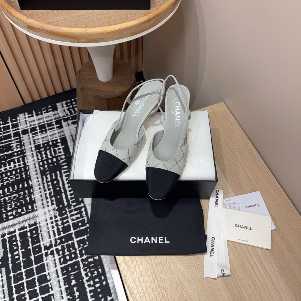 高仿Chanel*25C系列G31319小羊皮休閒單鞋灰色2CM免檢版