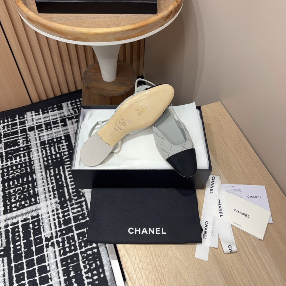 高仿Chanel*25C系列G31319小羊皮休閒平底鞋灰色2CM免檢版