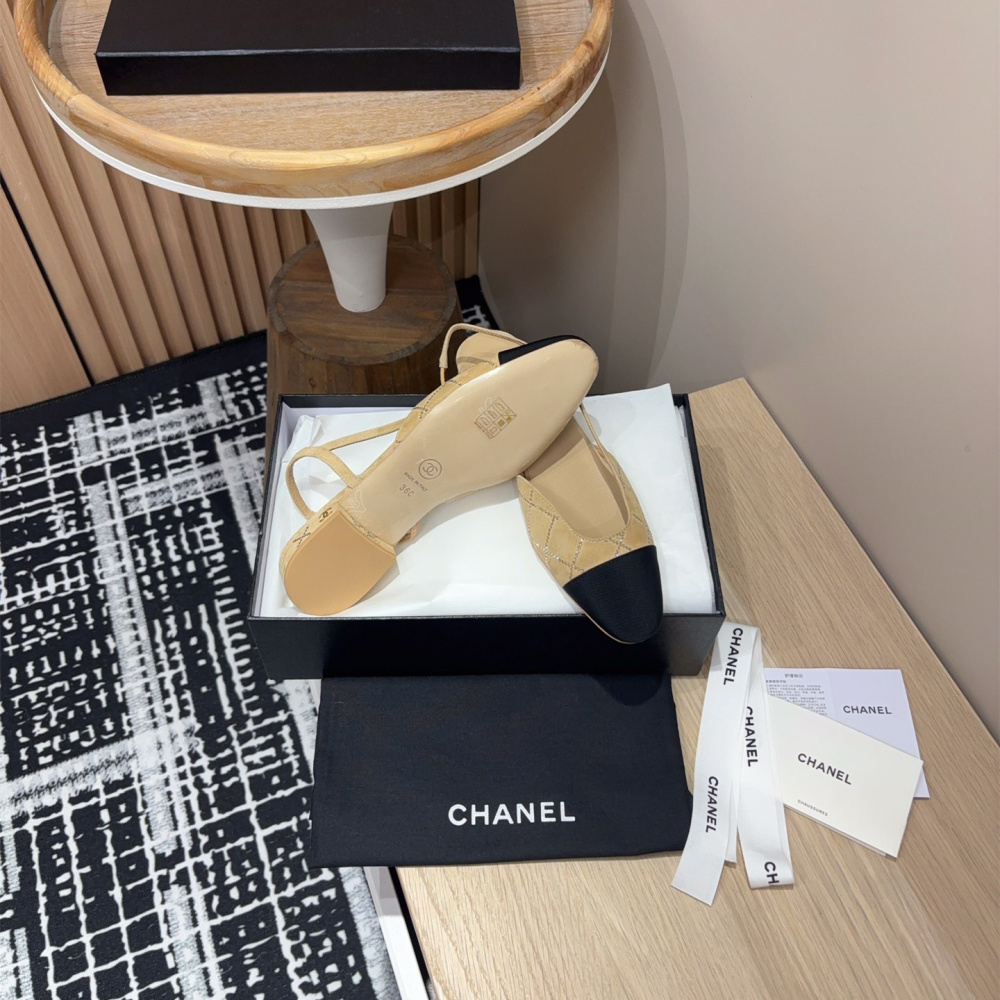 高仿Chanel*25C系列G31330小羊皮休閒平底鞋黃色2CM免檢版