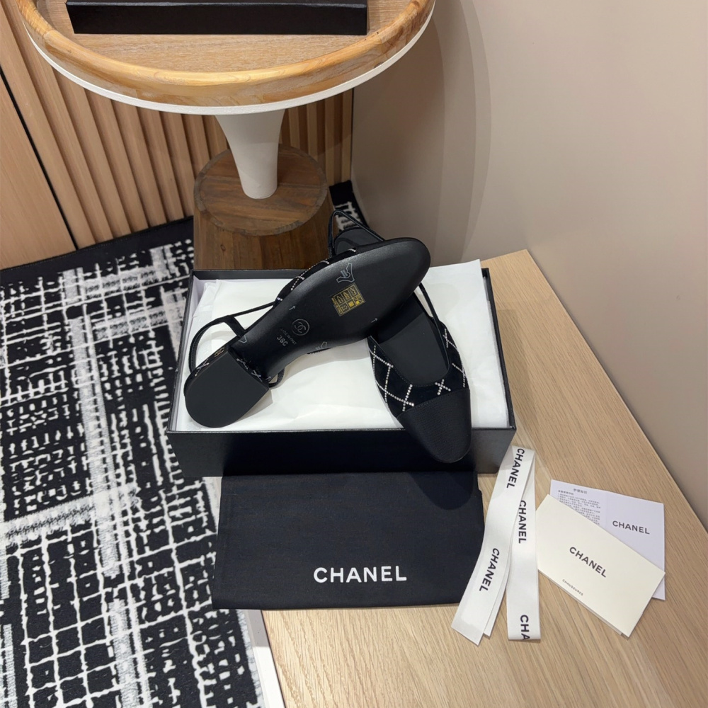 高仿Chanel*25C系列G31331小羊皮休閒平底鞋黑色2CM免檢版