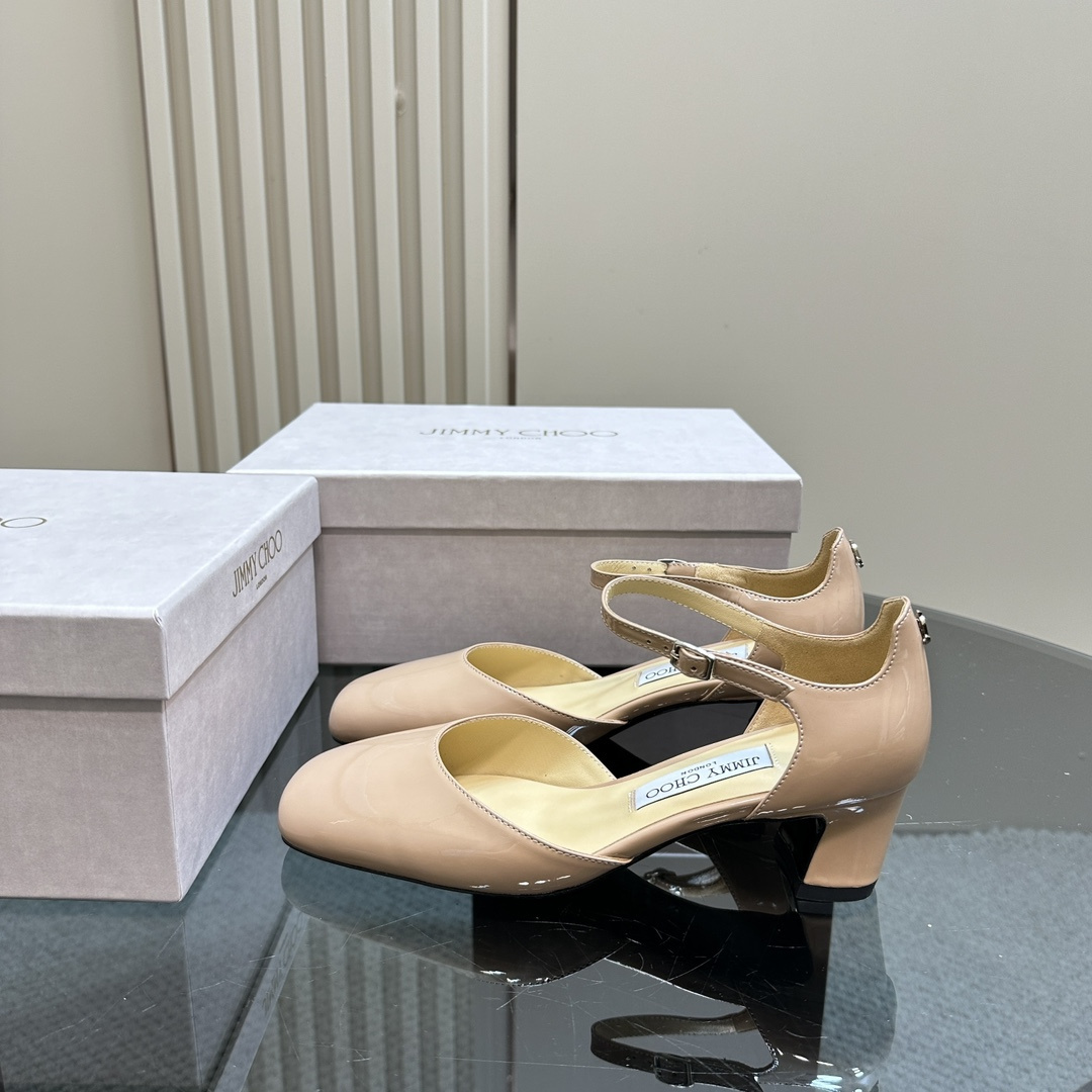 高仿JimmyChoo*PIXIEBH方頭粗踭鞋粉色4.5CM免檢版