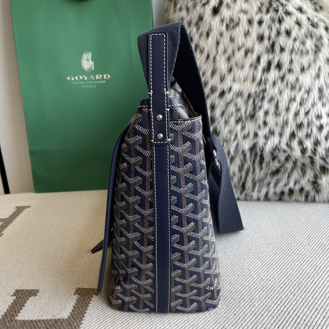 高仿Goyard*Capetien系列CAPETIS郵差包深藍中號免檢版