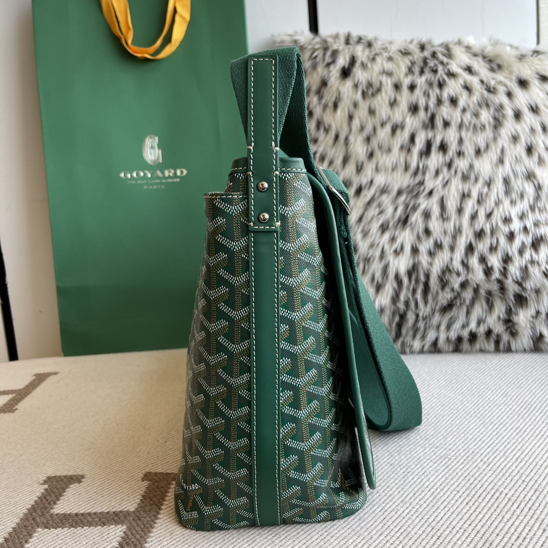 高仿Goyard*Capetien系列CAPETIX郵差包綠色中號免檢版