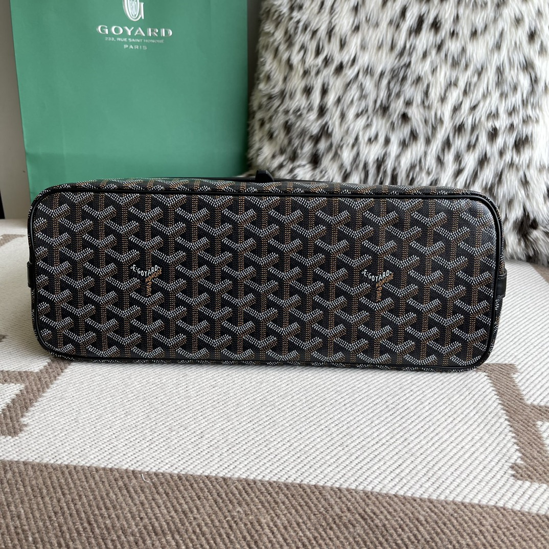 高仿Goyard*Capetien系列CAPETIM郵差包黑色中號免檢版
