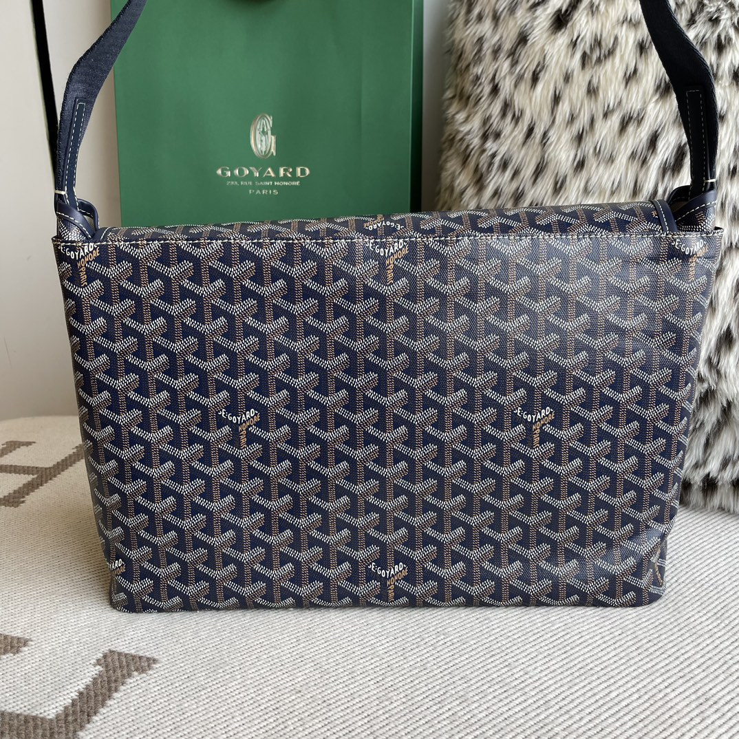 高仿Goyard*Capetien系列CAPETIS郵差包深藍中號免檢版