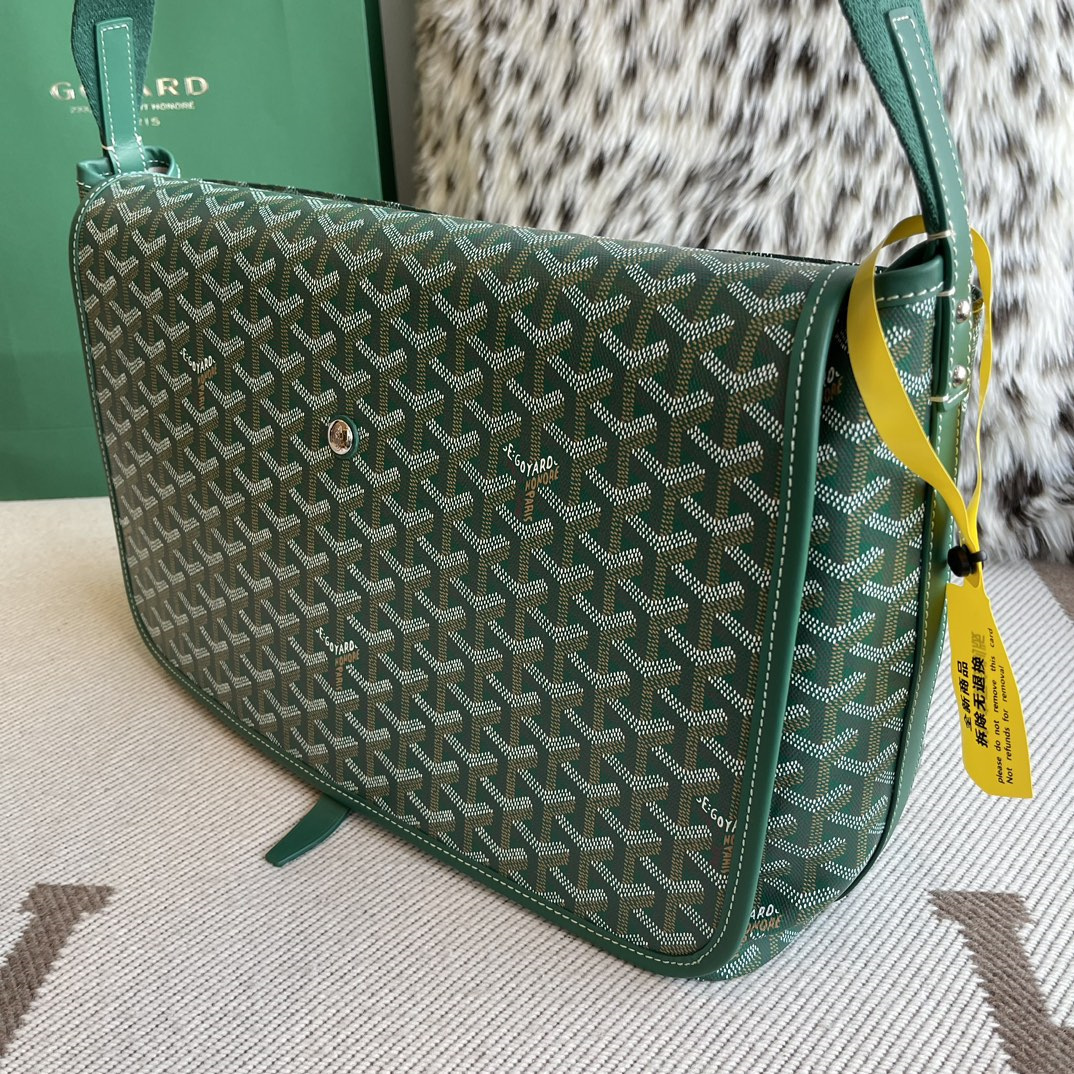 高仿Goyard*Capetien系列CAPETIX郵差包綠色中號免檢版