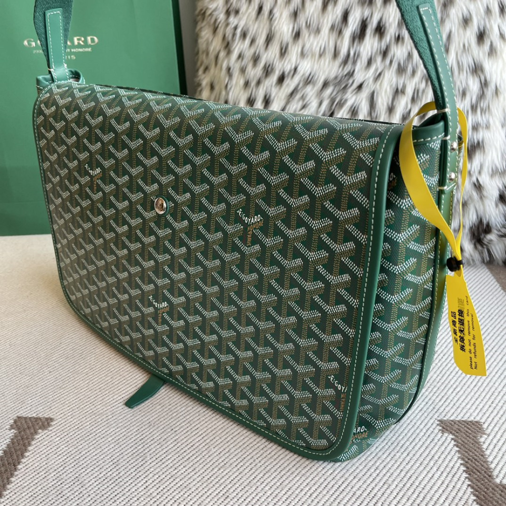 高仿Goyard*Capetien系列CAPETIX郵差包綠色中號免檢版