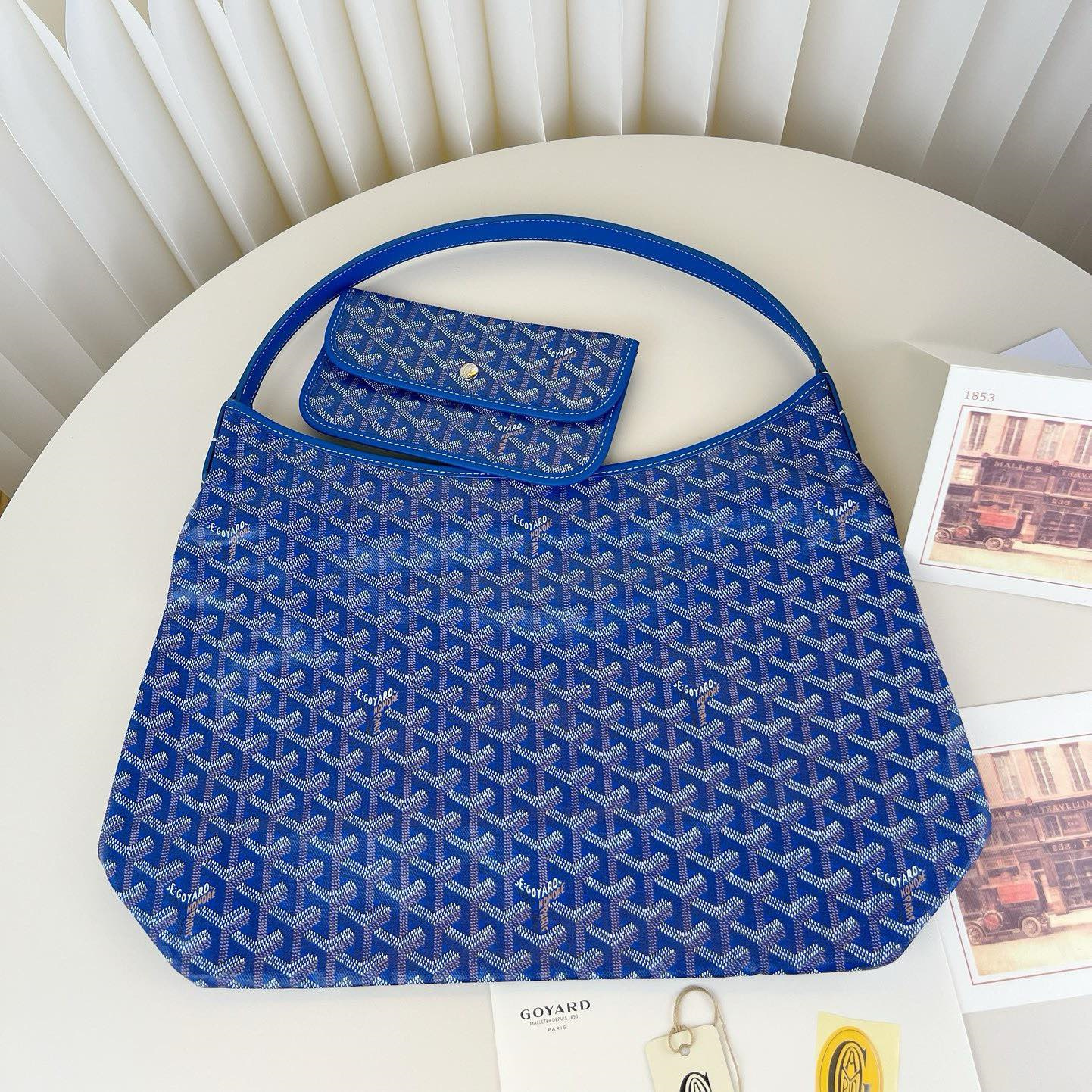 高仿Goyard*Hobo系列BOHEMEZ單肩子母手袋藍色免檢版