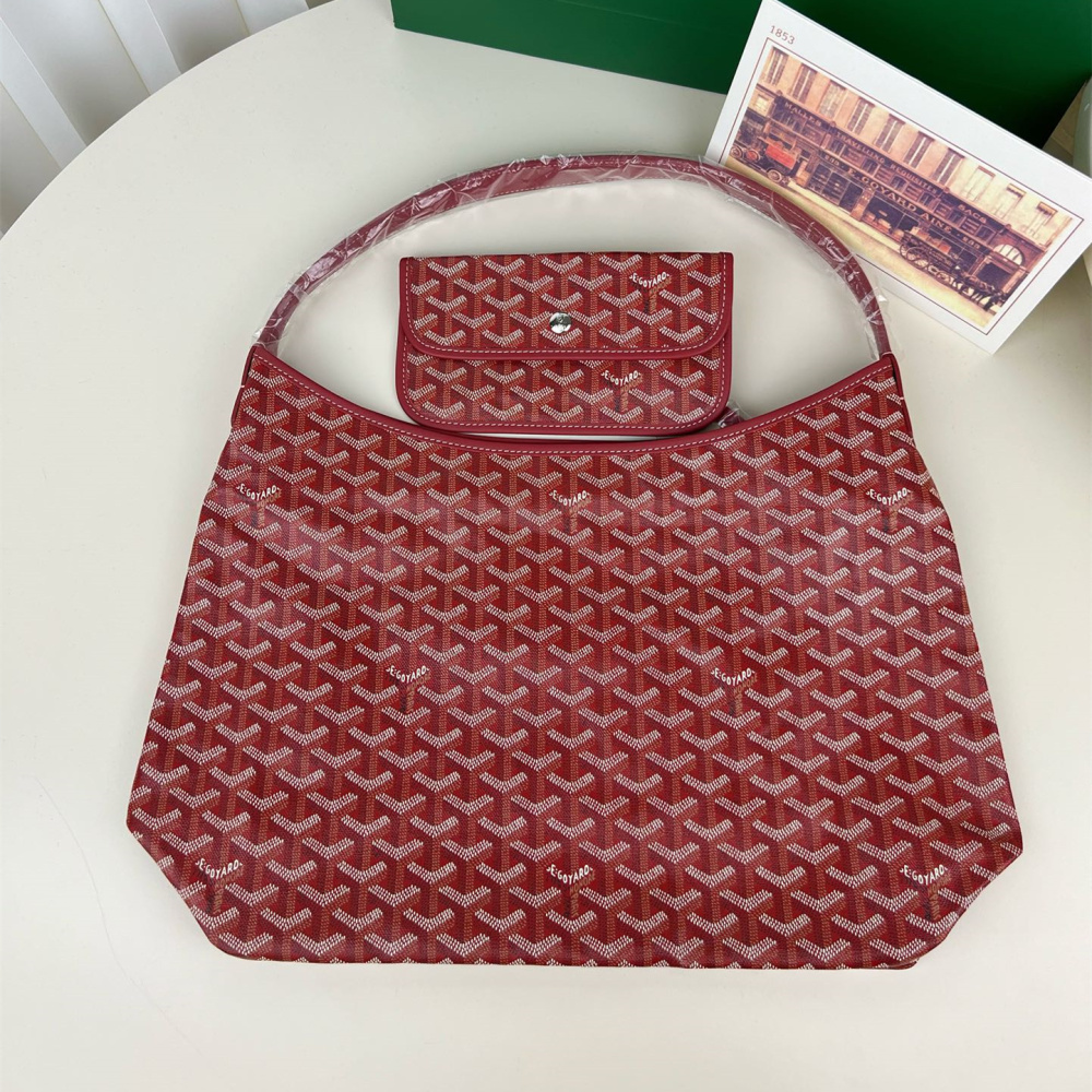高仿Goyard*Hobo系列BOHEMEA單肩子母手袋紅色免檢版