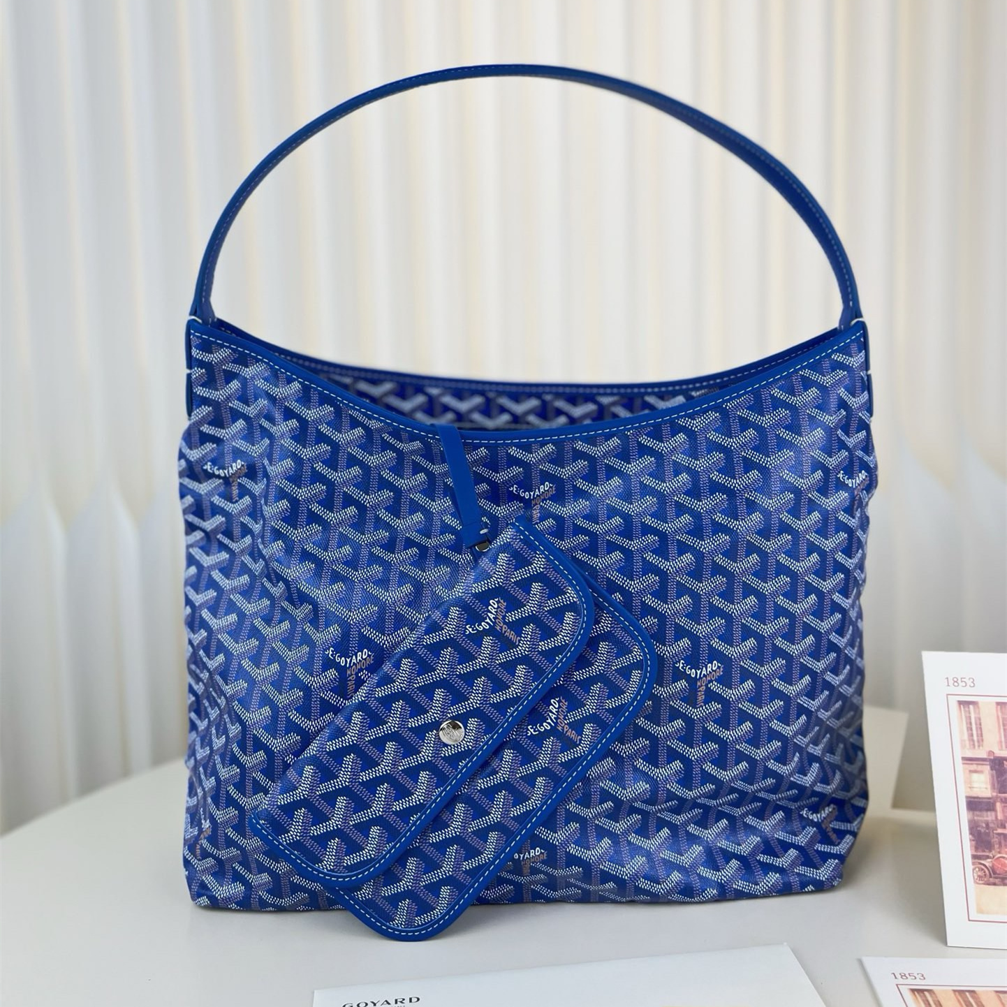 高仿Goyard*Hobo系列BOHEMEZ單肩子母手袋藍色免檢版