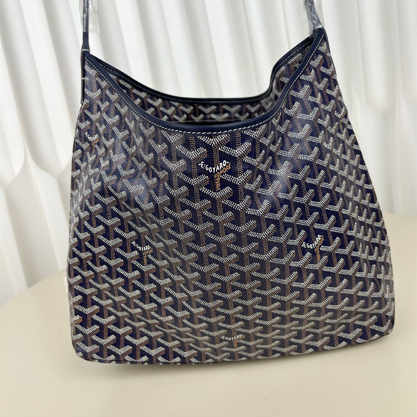 高仿Goyard*Hobo系列BOHEMEB單肩子母手袋深藍免檢版