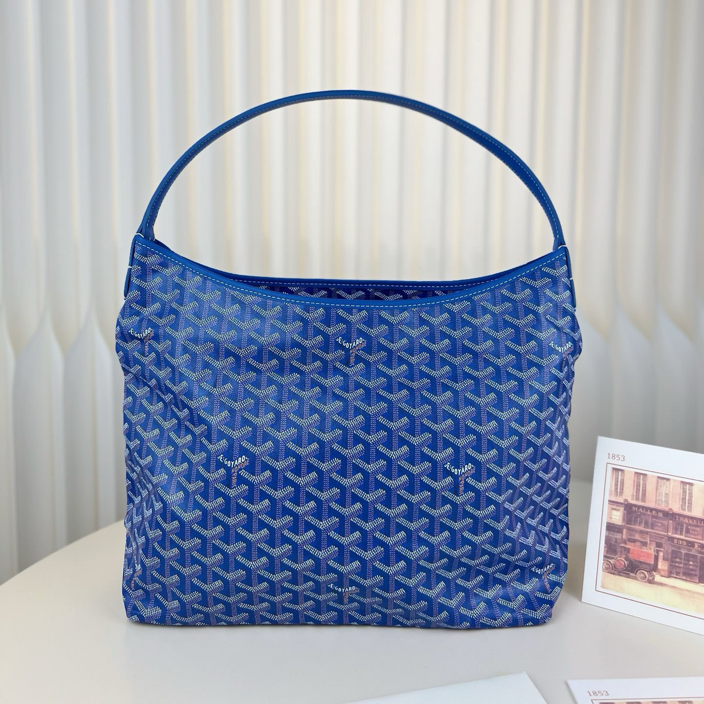高仿Goyard*Hobo系列BOHEMEZ單肩子母手袋藍色免檢版